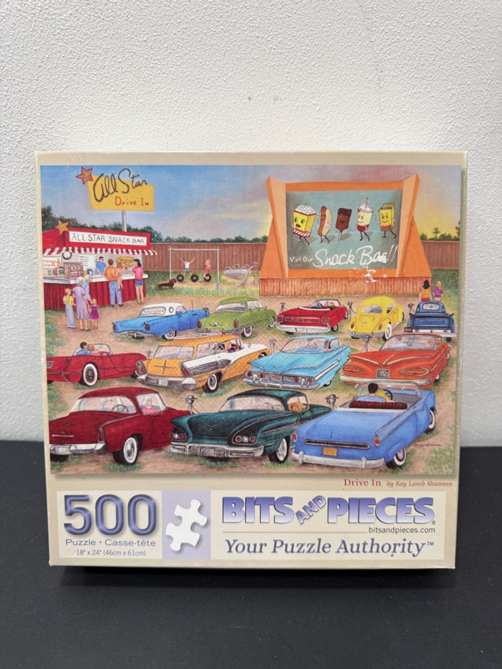 Bits and Pieces 500 Piece Drive In Jigsaw Puzzle  SALE🔴3/$25🔴